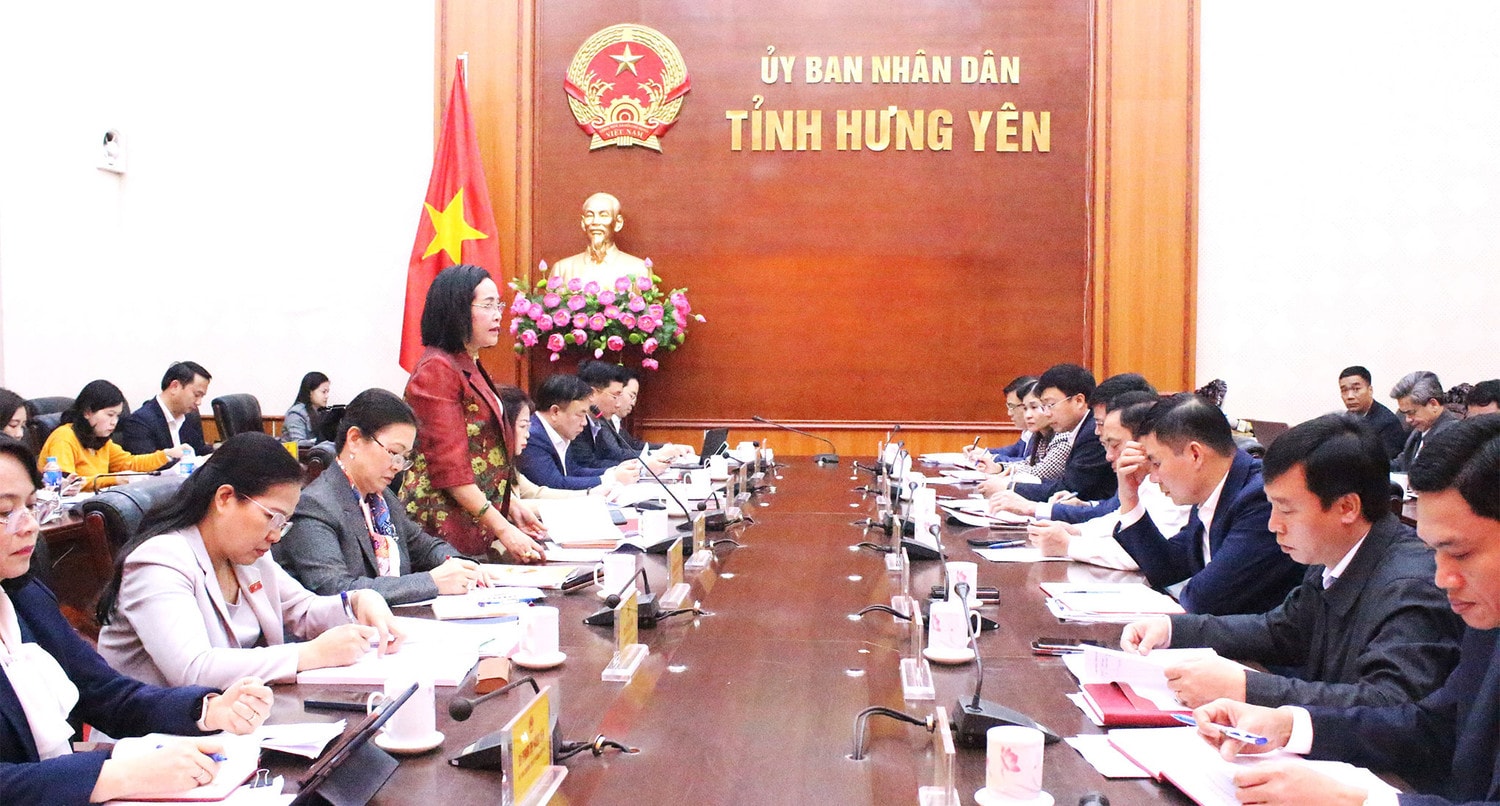 Đoàn giám sát của Quốc hội làm việc với UBND tỉnh Hưng Yên về thực hiện Nghị quyết số 43/2022/QH15 -0