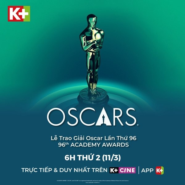 Theo dõi trực tiếp lễ trao giải Oscar 2024 trên K+ -0