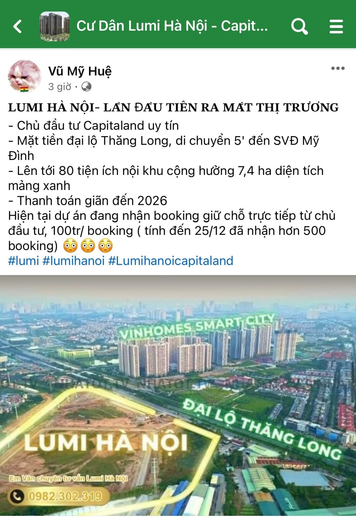 Chưa đào xong móng, dự án Lumi Hanoi của Capitalland đã “đội giá”, nhận đặt chỗ mức phí 100 triệu đồng -0