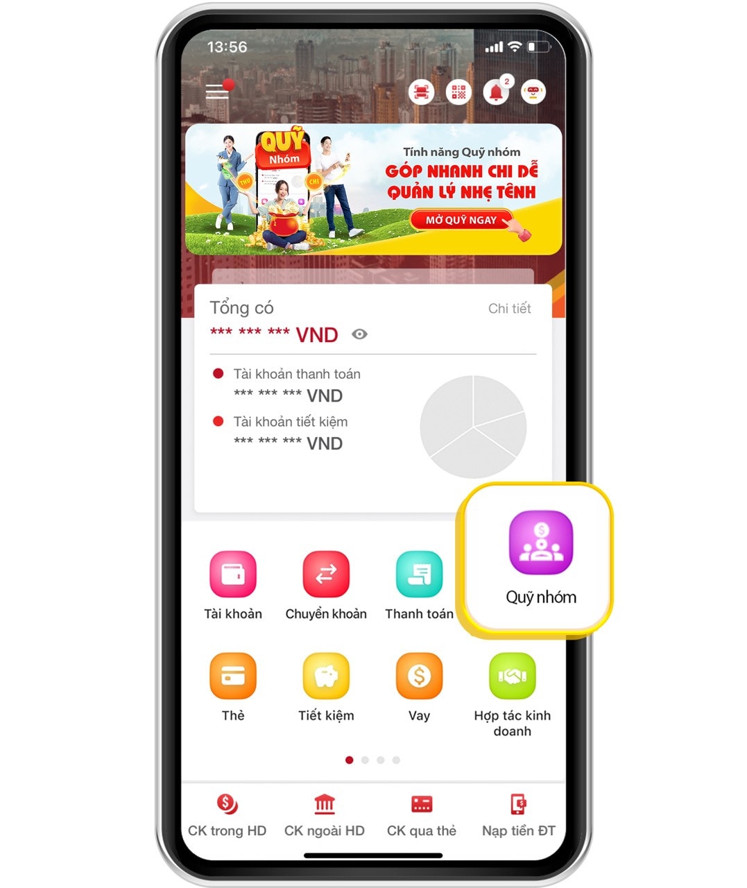 Thêm tính năng Quỹ nhóm, App HDBank tiếp tục gia tăng lợi ích của hệ sinh thái số -0