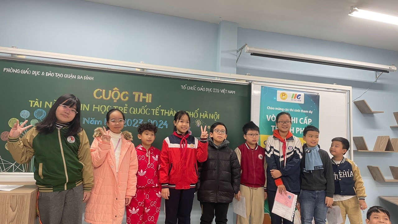 Học sinh quận Ba Đình đạt 19 giải tại Cuộc thi Tài năng Tin học trẻ quốc tế vòng Hà Nội -0