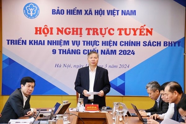 Phó Tổng Giám đốc BHXH Việt Nam Nguyễn Đức Hòa phát biểu chỉ đạo tại hội nghị. Ảnh: BH