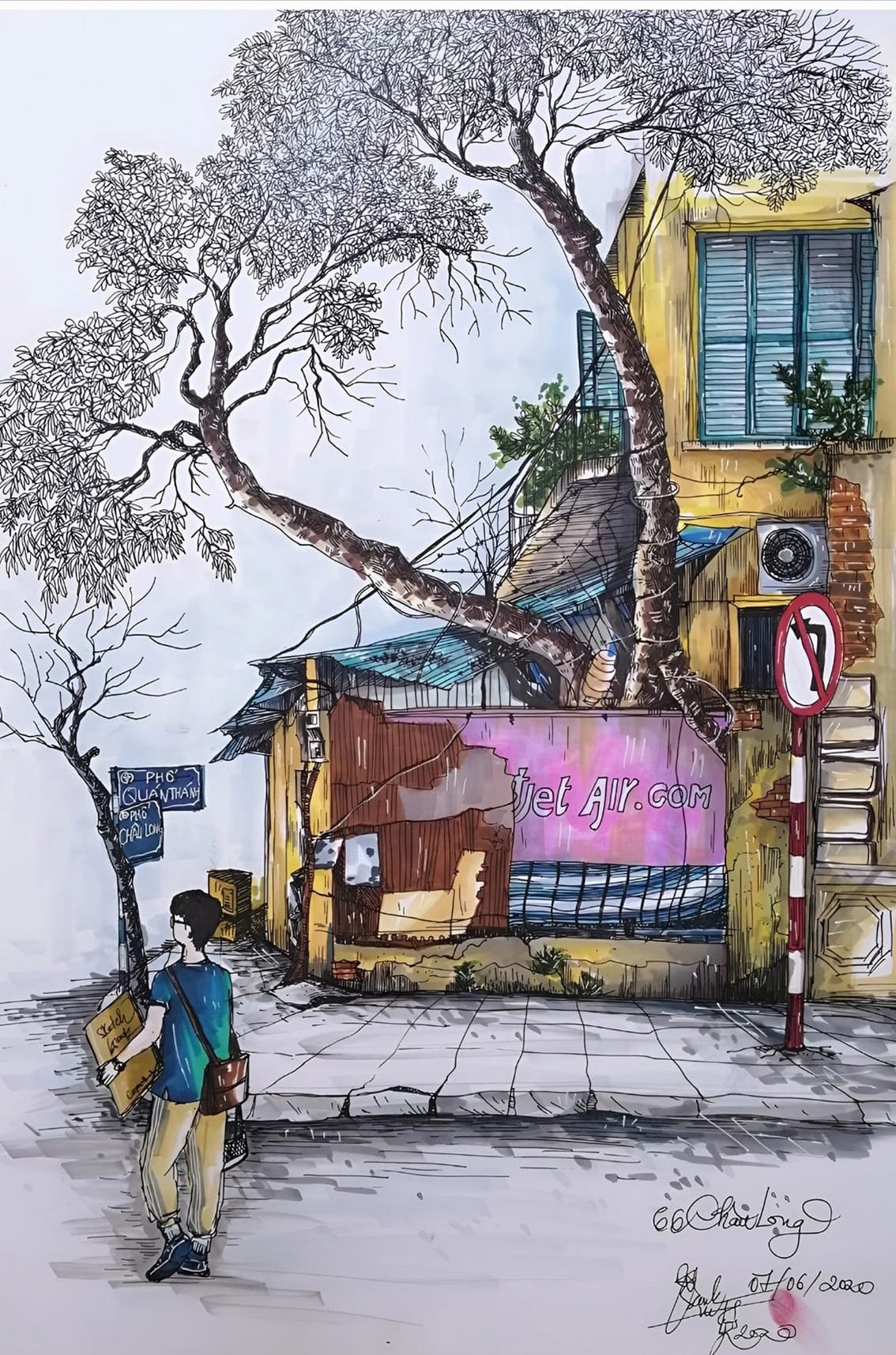 Đánh thức nét đẹp kiến trúc phố Châu Long qua góc nhìn ký họa đô thị -0