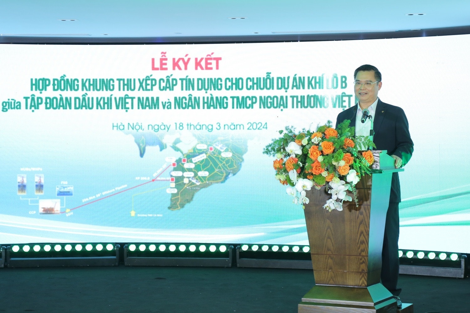 Petrovietnam và Vietcombank ký kết hợp đồng khung thu xếp cấp tín dụng cho chuỗi dự án khí điện Lô B -0