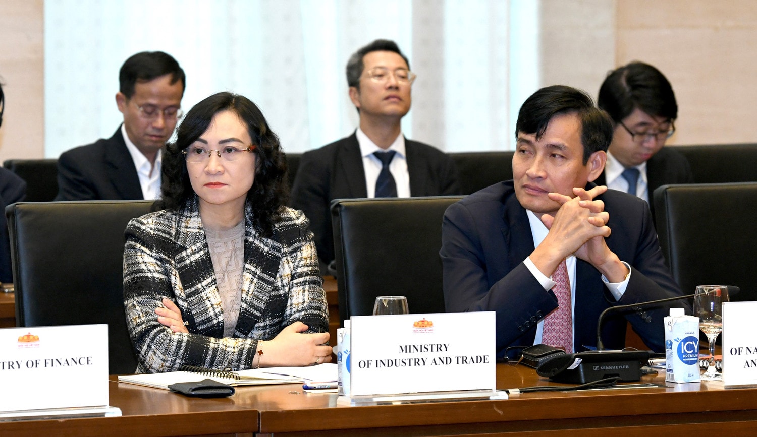 Các đại biểu dự cuộc làm việc. Ảnh: Lâm Hiển Chủ tịch Quốc hội Vương Đình Huệ tiếp Đoàn Hội đồng Kinh doanh Hoa Kỳ - ASEAN