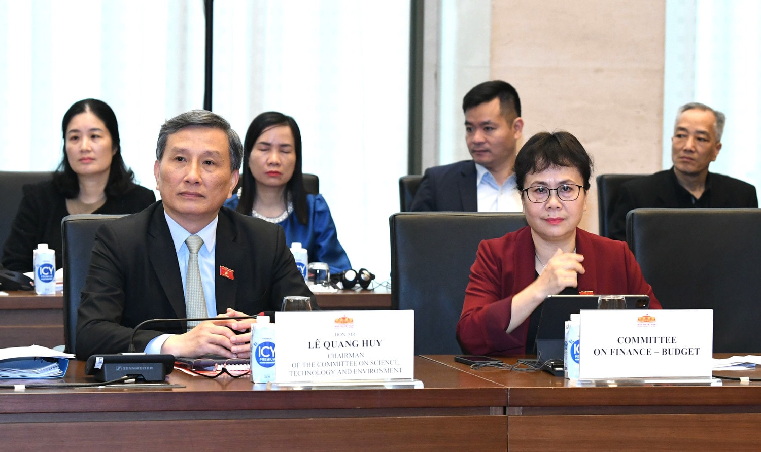 Các đại biểu dự cuộc làm việc. Ảnh: Lâm Hiển Chủ tịch Quốc hội Vương Đình Huệ tiếp Đoàn Hội đồng Kinh doanh Hoa Kỳ - ASEAN