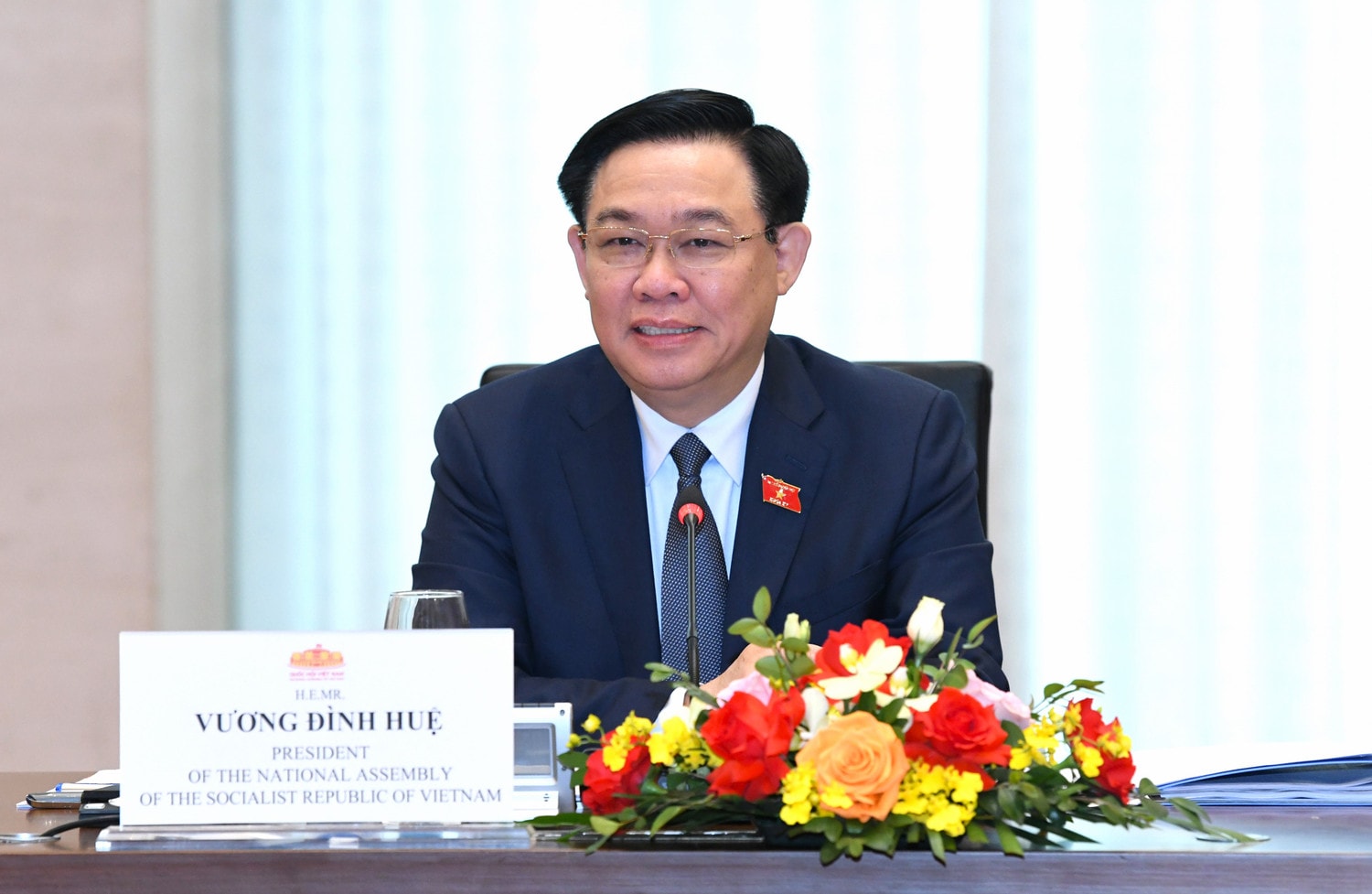 Chủ tịch Quốc hội Vương Đình Huệ phát biểu tại cuộc tiếp, làm việc với Đoàn doanh nghiệp cấp cao Hội đồng Kinh doanh Hoa Kỳ - ASEAN. Ảnh: Lâm Hiển Chủ tịch Quốc hội Vương Đình Huệ tiếp Đoàn Hội đồng Kinh doanh Hoa Kỳ - ASEAN -0