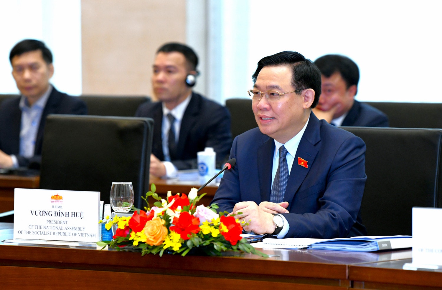 Chủ tịch Quốc hội Vương Đình Huệ phát biểu tại cuộc tiếp, làm việc với Đoàn doanh nghiệp cấp cao Hội đồng Kinh doanh Hoa Kỳ - ASEAN. Ảnh: Lâm Hiển Chủ tịch Quốc hội Vương Đình Huệ tiếp Đoàn Hội đồng Kinh doanh Hoa Kỳ - ASEAN -0