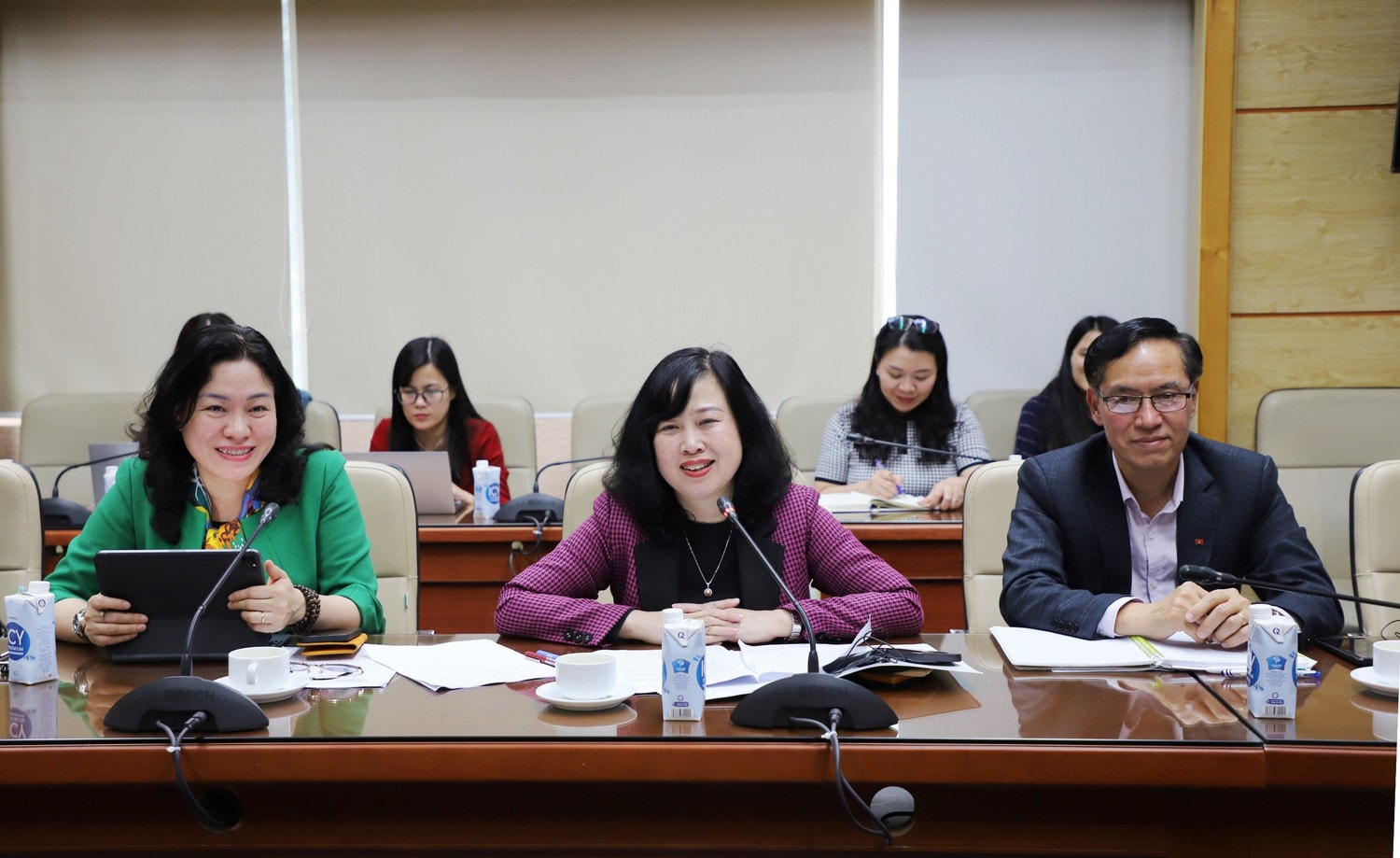 Bộ trưởng Bộ Y tế Đào Hồng Lan làm việc với Quỹ Toàn cầu -0
