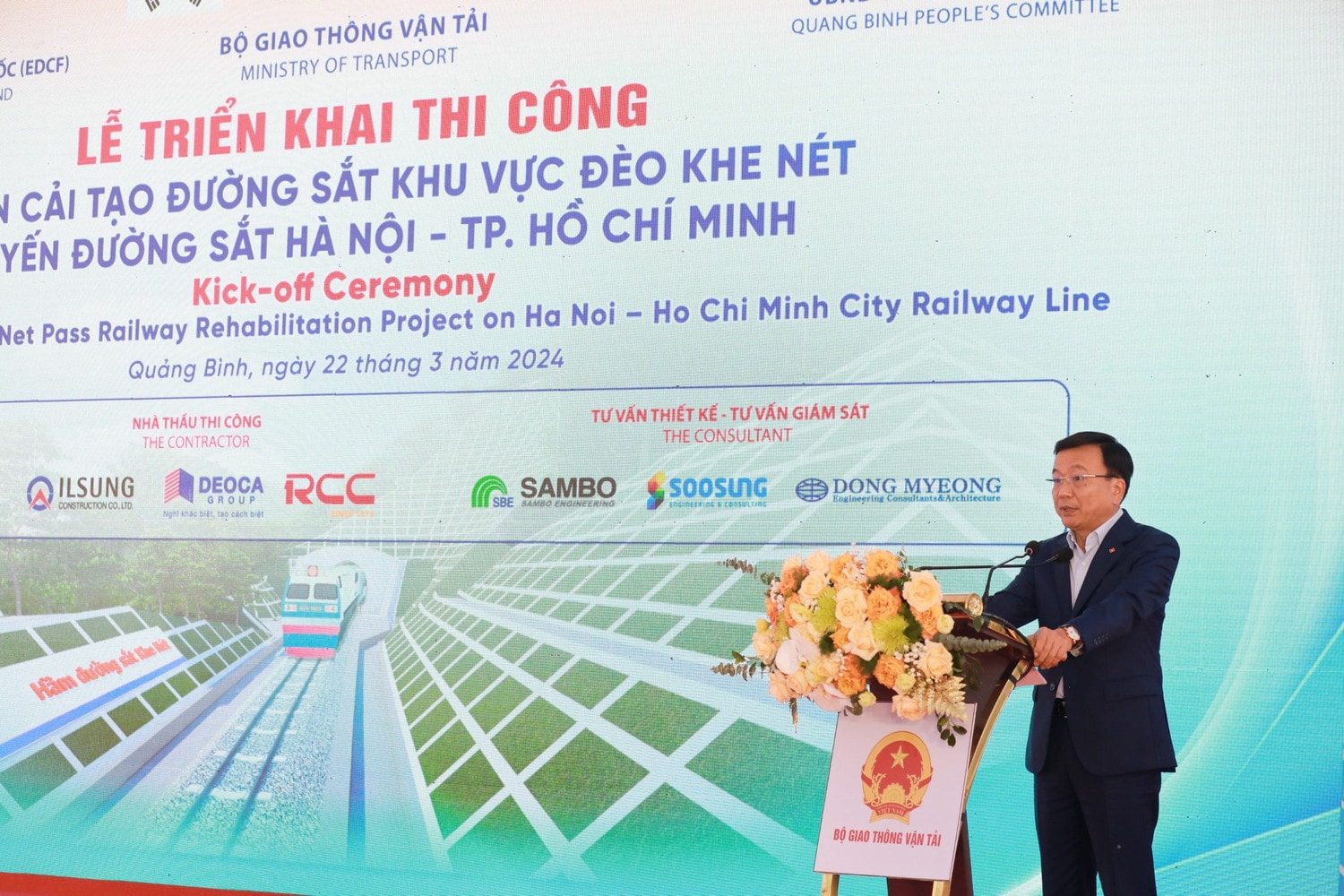 Bộ trưởng GTVT Nguyễn Văn Thắng dự khởi công dự án cải tạo đường sắt khu vực đèo Khe Nét -0