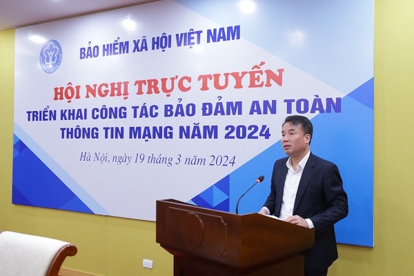 Tổng Giám đốc BHXH Việt Nam Nguyễn Thế Mạnh phát biểu tại Hội nghị. Ảnh: BH