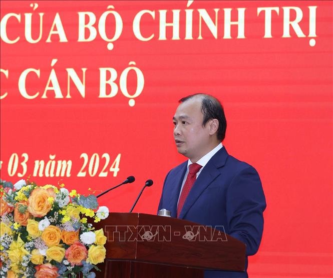 Tân Tổng Biên tập Tạp chí Cộng sản Lê Hải Bình phát biểu nhận nhiệm vụ