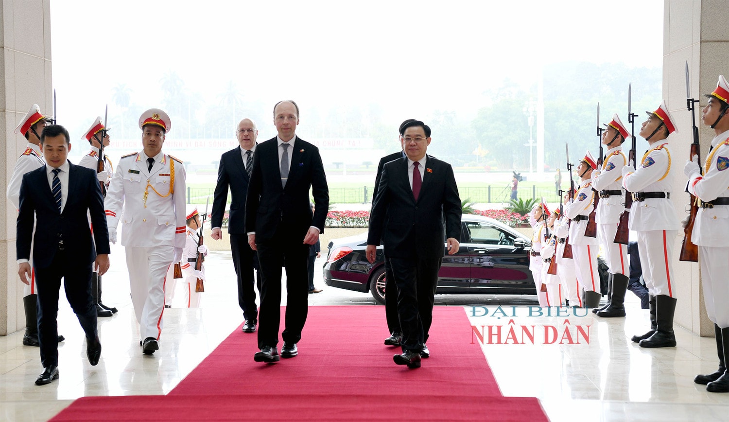 Chủ tịch Quốc hội Vương Đình Huệ chủ trì Lễ đón, hội đàm với Chủ tịch Quốc hội Phần Lan Jussi Halla-aho -0