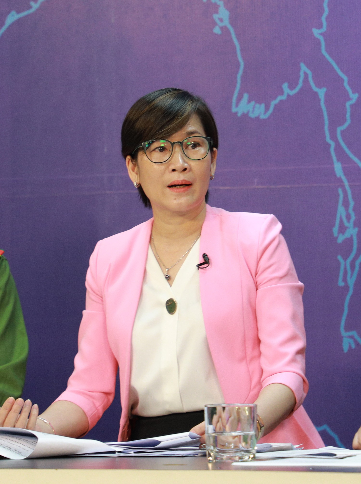 Chánh Văn phòng Trung tâm thông tin, Bộ Lao động, Thương binh và Xã hội Vũ Thị Thanh Hà phát biểu tại tọa đàm Toạ đàm “Số hoá chi trả chính sách an sinh xã hội cho người dân qua ứng dụng VneID” -0