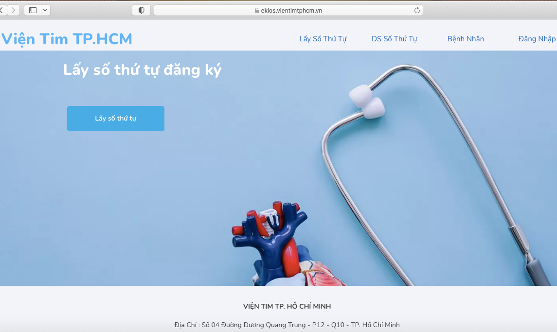 Công an vào cuộc vụ website Viện Tim TP. Hồ Chí Minh bị tấn công