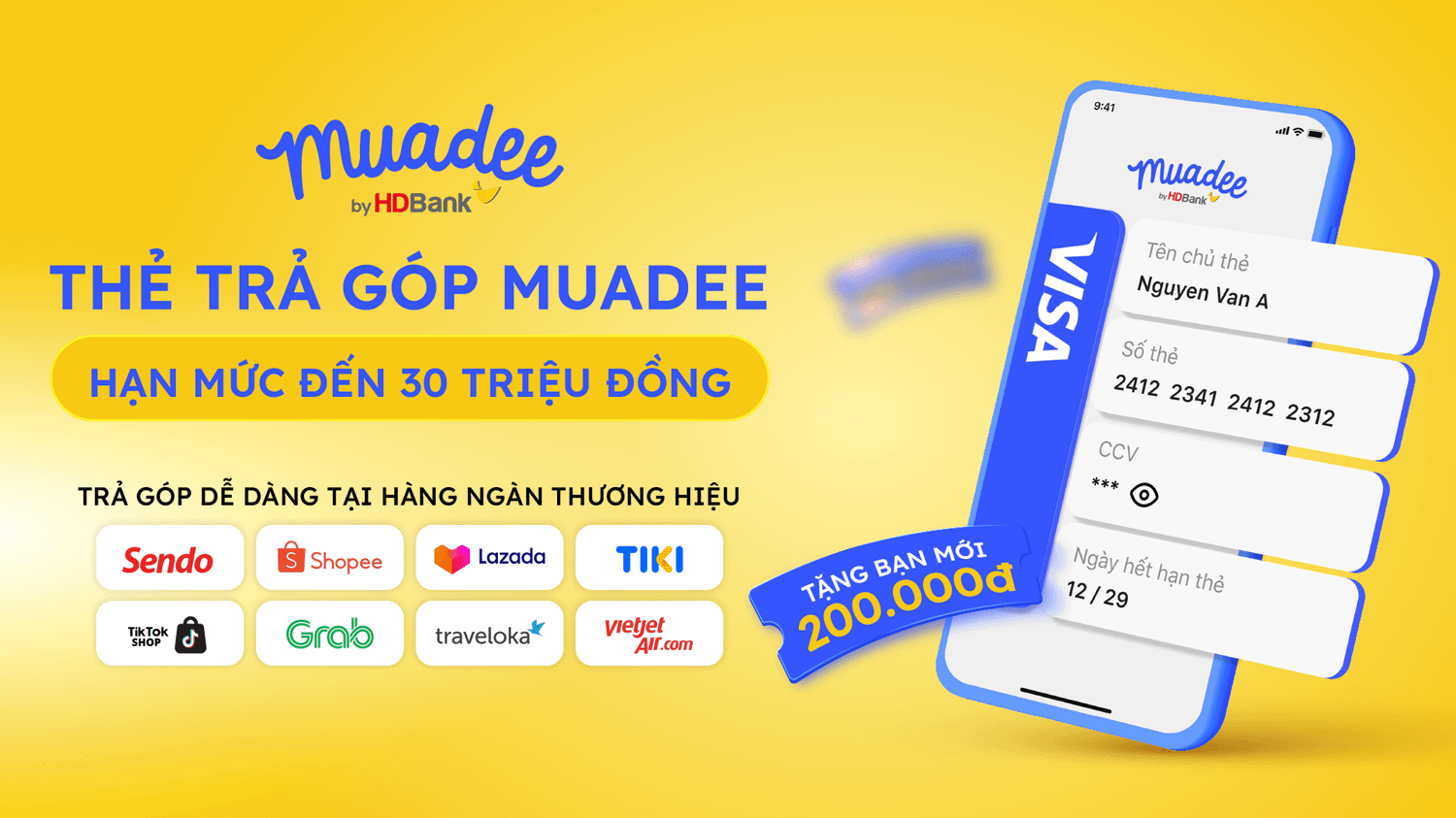 Thanh toán bằng Muadee by HDBank: 50.000 đồng cũng được trả góp -0