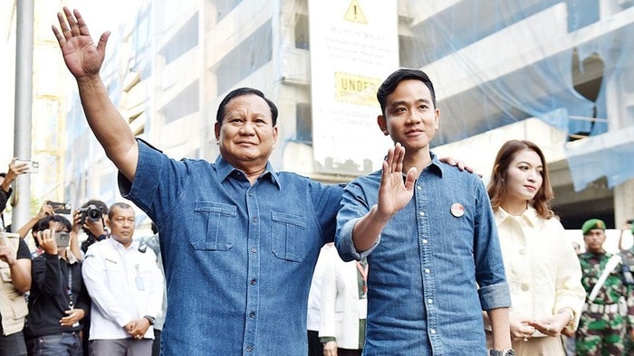 Tổng thống mới đắc cử của Indonesia Prabowo Subianto và Phó Tổng thống Gibran Rakabuming Raka. Nguồn: Detik