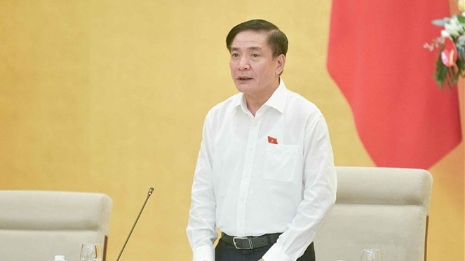 Tổng Thư ký Quốc hội, Chủ nhiệm Văn phòng Quốc hội Bùi Văn Cường phát biểu - ảnh: Thanh Chi
