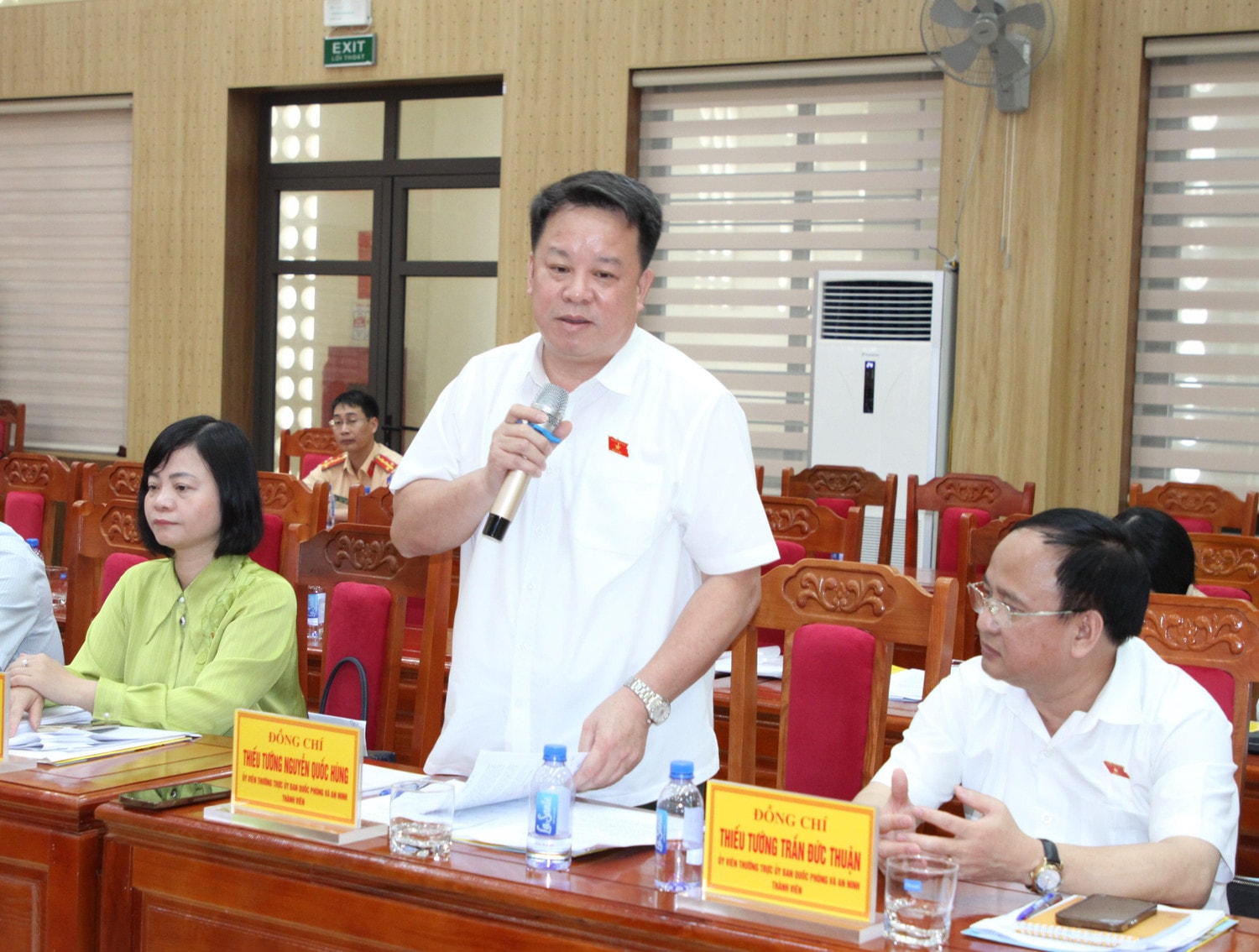 Ủy viên Thường trực Ủy ban Quốc phòng và An ninh Lê Quốc Hùng phát biểu Đoàn giám sát của Ủy ban Thường vụ Quốc hội làm việc với công an TP. Thanh Hóa -0