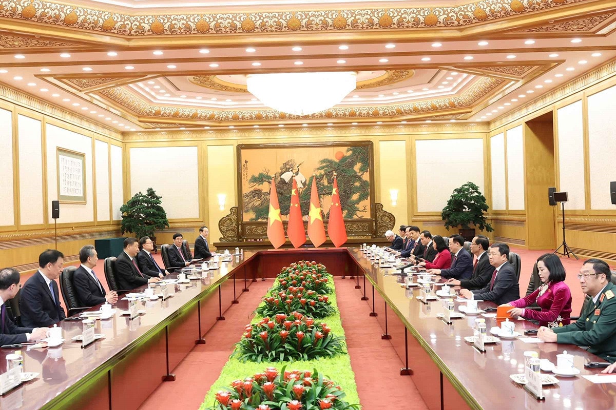 An overview of the meeting. Photo: Nhan Sang National Assembly Chairman meets Chinese leader Xi Jinping -0