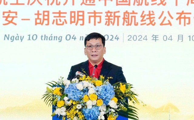 Tổng Giám đốc Vietjet Đinh Việt Phương phát biểu tại Lễ kỷ niệm 10 năm bay Trung Quốc và công bố đường bay TP. Hồ Chí Minh - Tây An của Vietjet Vietjet công bố đường bay mới TP. Hồ Chí Minh – Tây An -0