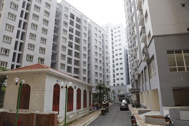 Khu chung cư tái định cư Hoàng Cầu, quận Đống Đa. Ảnh: ITN