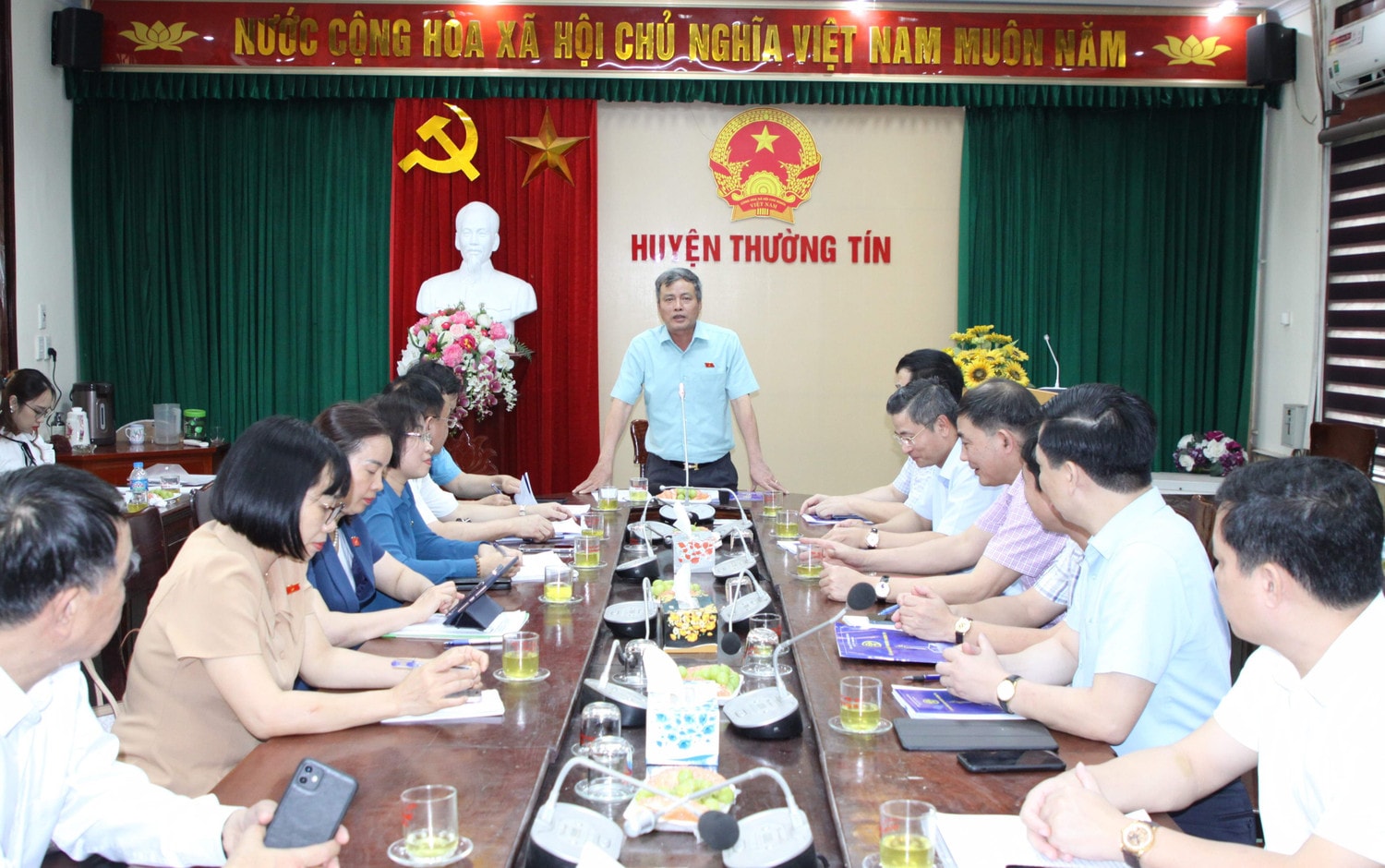 Phó Chủ nhiệm Ủy ban Quốc phòng và An ninh Nguyễn Hải Hưng Đoàn giám sát của Ủy ban Thường vụ Quốc hội khảo sát tại huyện Thường Tín, TP. Hà Nội -0