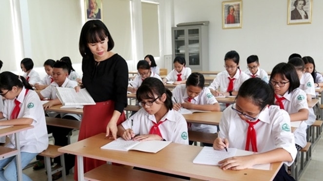 Thúc đẩy tính chủ động, sáng tạo của người học là khâu đột phá để nâng cao chất lượng giáo dục tại trường THCS Vĩnh Yên. Ảnh: Lê Duyên