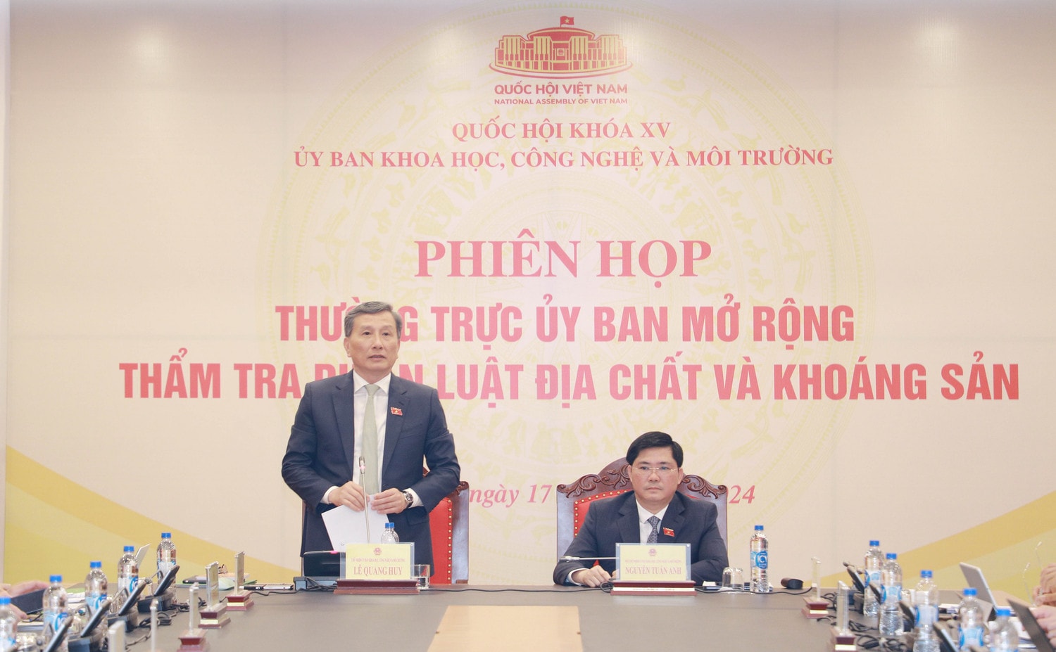 Chủ nhiệm Uỷ ban Khoa học, Công nghệ và Môi trường Lê Quang Huy phát biểu Quản lý sử dụng tiết kiệm, hiệu quả khoáng sản, hướng tới mục tiêu phát triển bền vững -0
