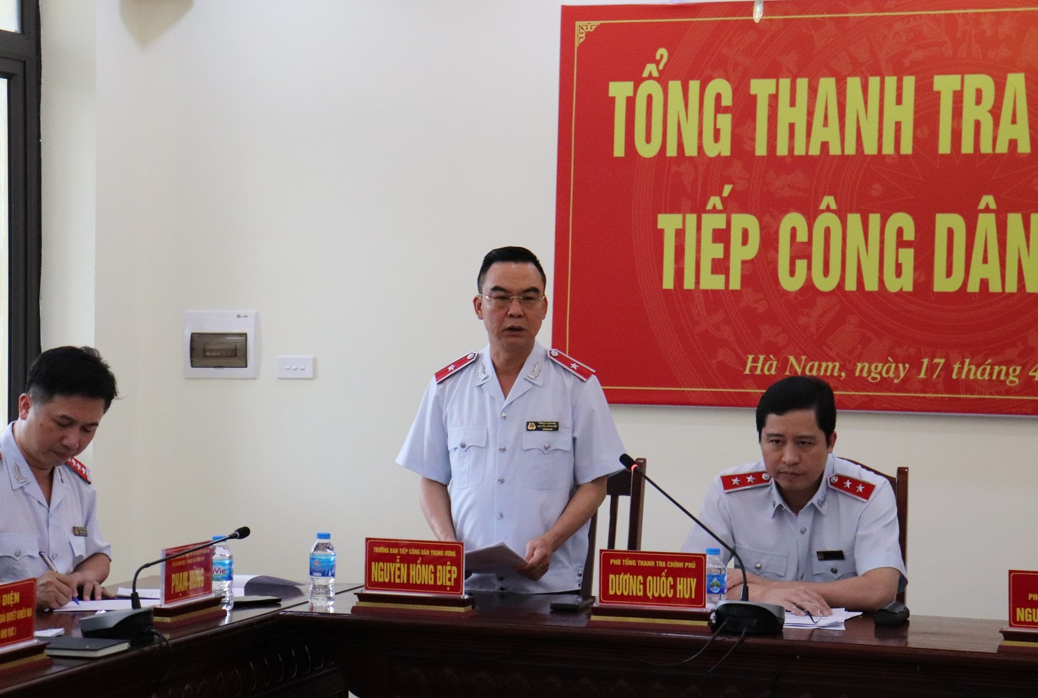 Trưởng Ban Tiếp công dân Trung ương Nguyễn Hồng Điệp phát biểu. Thanh tra Chính phủ tiếp công dân định kỳ tại Hà Nam -0