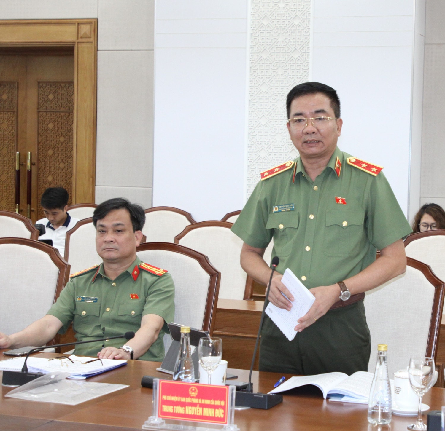 Phó Chủ nhiệm Ủy ban Quốc phòng và An ninh, Trung tướng Nguyễn Minh Đức phát biểu