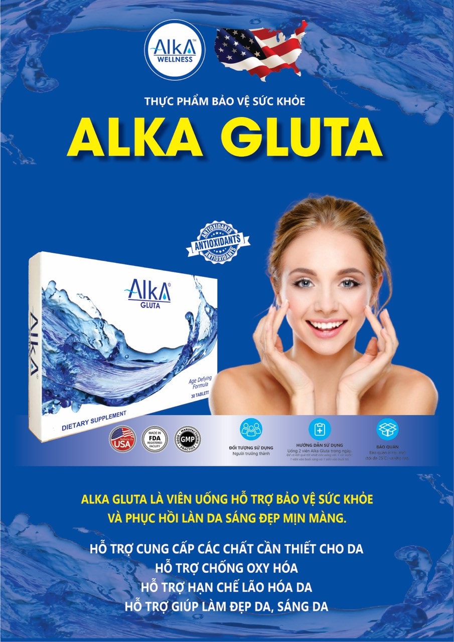 Alka Gluta: Hỗ trợ hạn chế lão hóa dựa trên glutathione cao cấp cho làn da Việt -0