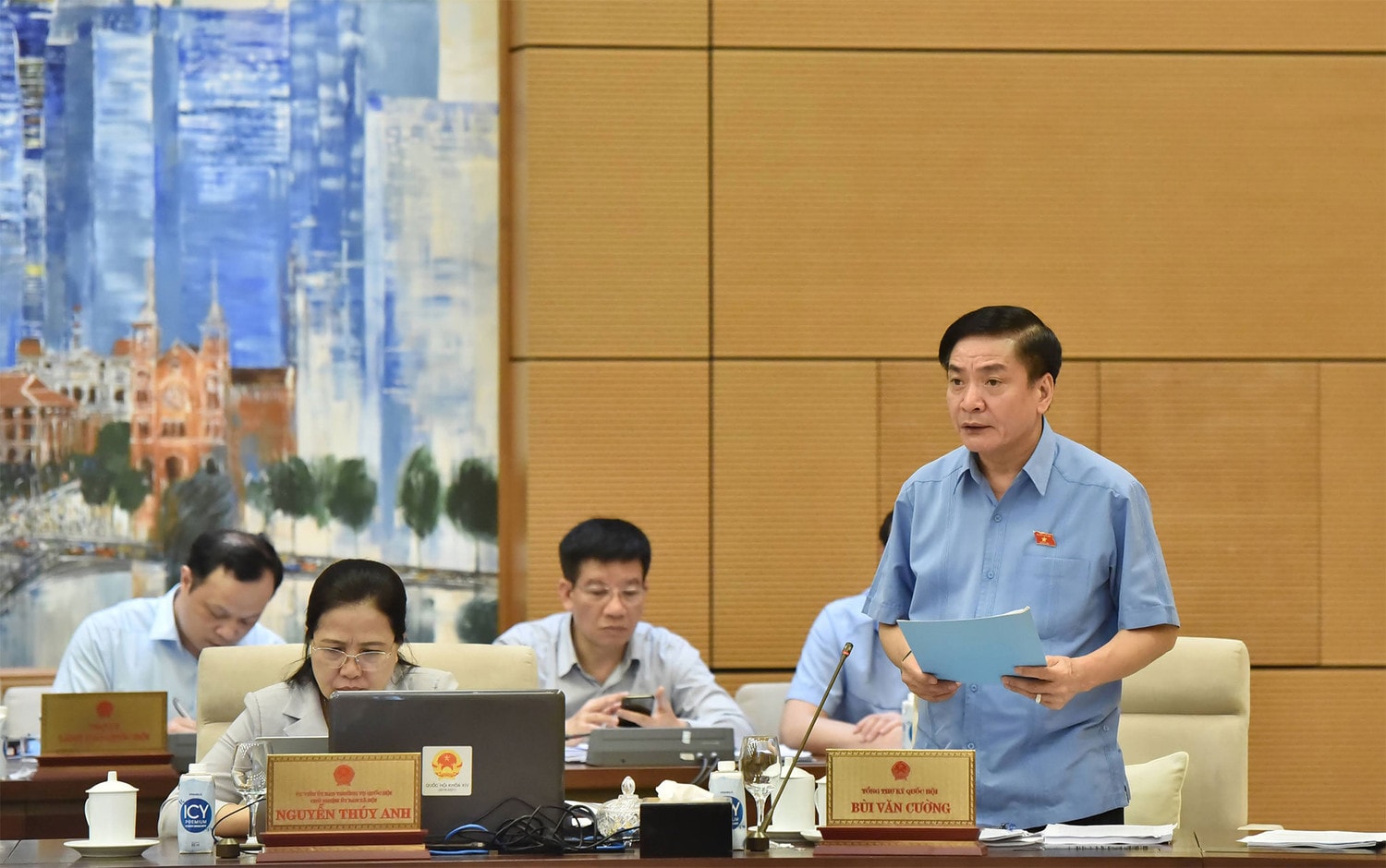 Ủy ban Thường vụ Quốc hội nghe báo cáo kết quả giám sát văn bản quy phạm pháp luật năm 2023 -0