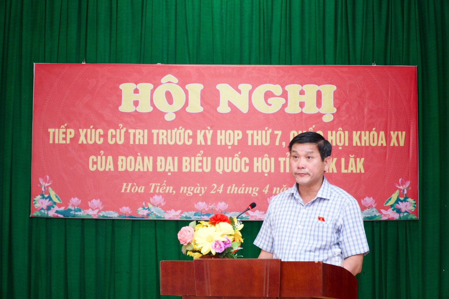Đoàn đại biểu Quốc hội tỉnh Đắk Lắk tiếp xúc cử tri tại huyện Krông Pắk