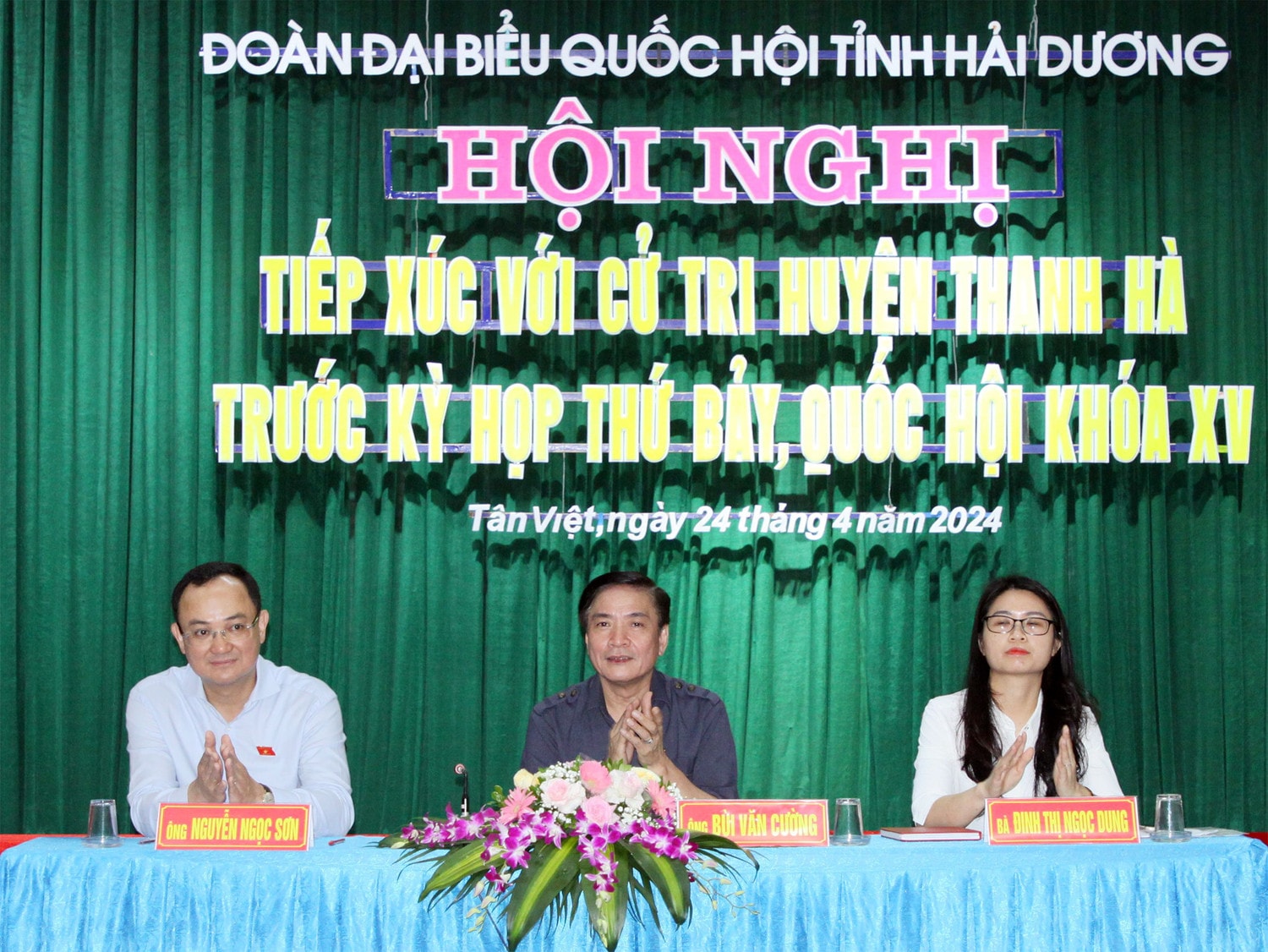 Tổng Thư ký Quốc hội, Chủ nhiệm Văn phòng Quốc hội Bùi Văn Cường tiếp xúc cử tri tại tỉnh Hải Dương -0
