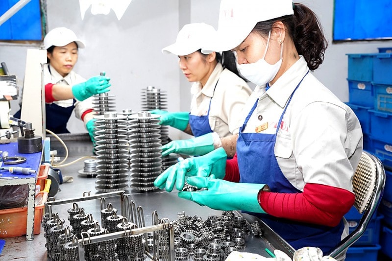 Sản xuất sản phẩm công nghiệp hỗ trợ tại Công Ty Cổ Phần Phụ tùng máy số 1 (FUTU 1). Ảnh: ITN