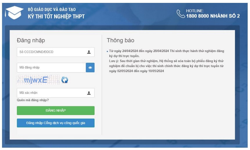 Hướng dẫn chi tiết các bước đăng ký dự thi tốt nghiệp THPT năm 2024 trực tuyến -0