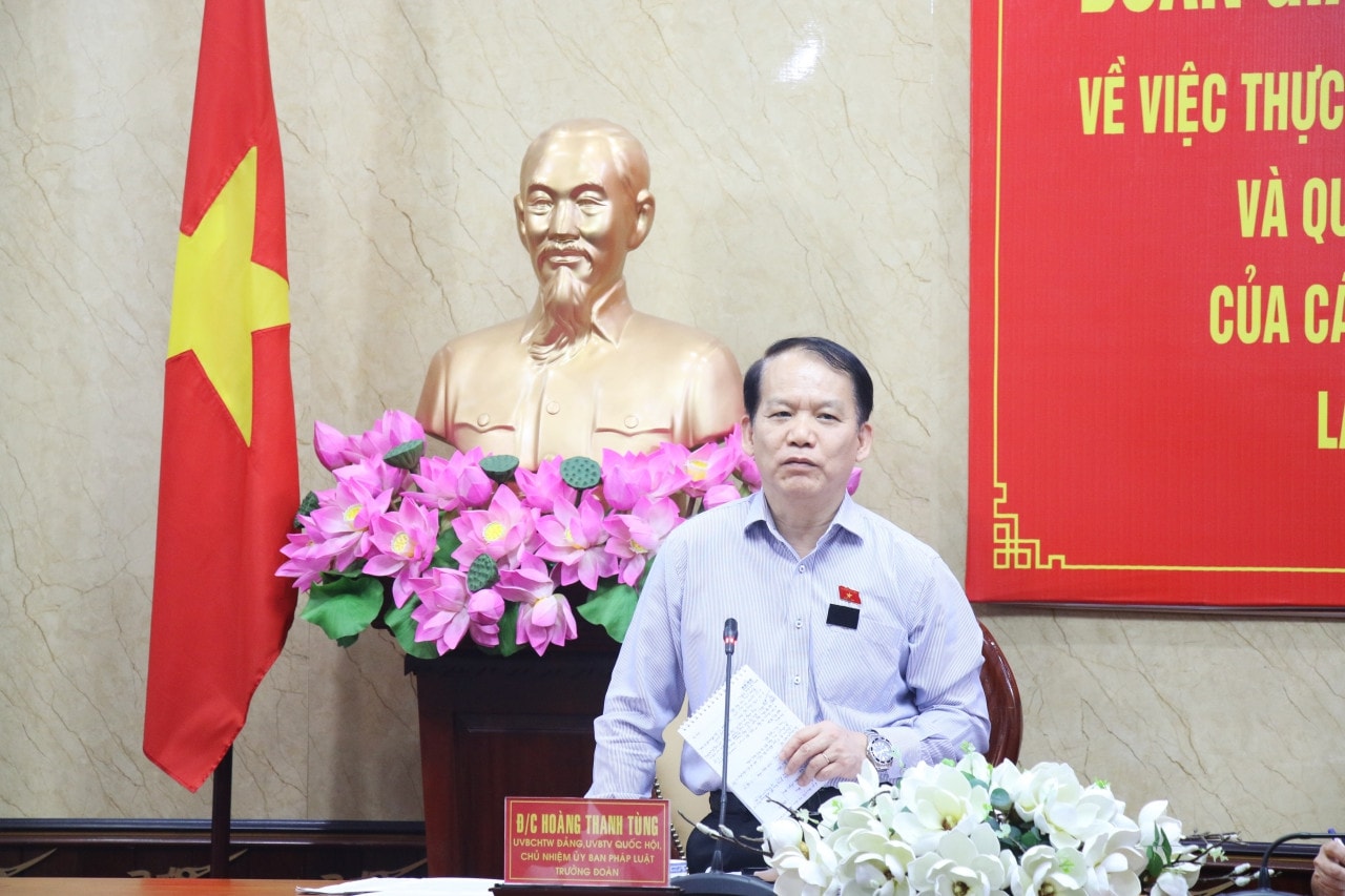 Đoàn giám sát của Ủy ban Thường vụ Quốc hội làm việc với UBND tỉnh Bình Phước