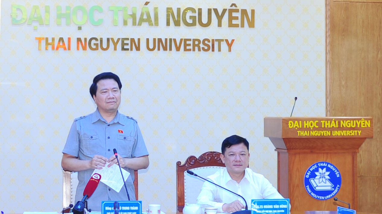 Đoàn giám sát của Ủy ban Thường vụ Quốc hội về đơn vị sự nghiệp công lập làm việc với Đại học Thái Nguyên -0