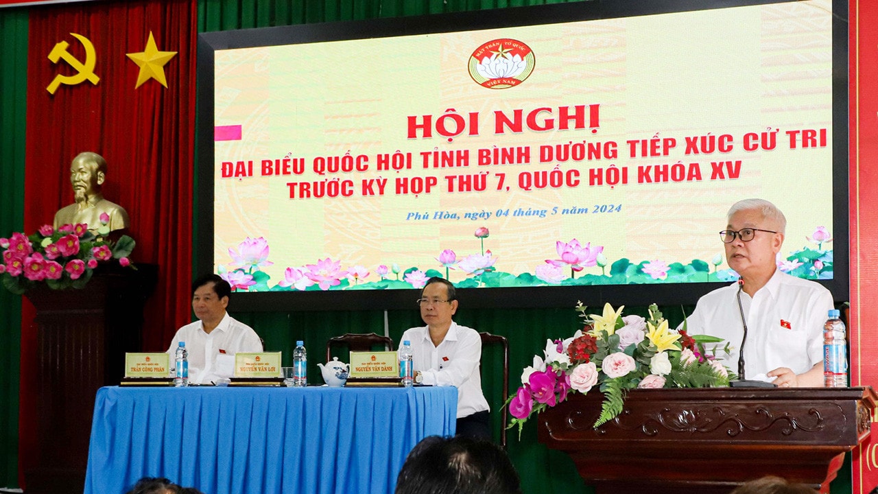 Cử tri tỉnh Bình Dương kiến nghị nhiều vấn đề trước Kỳ họp thứ 7, Quốc hội khóa XV