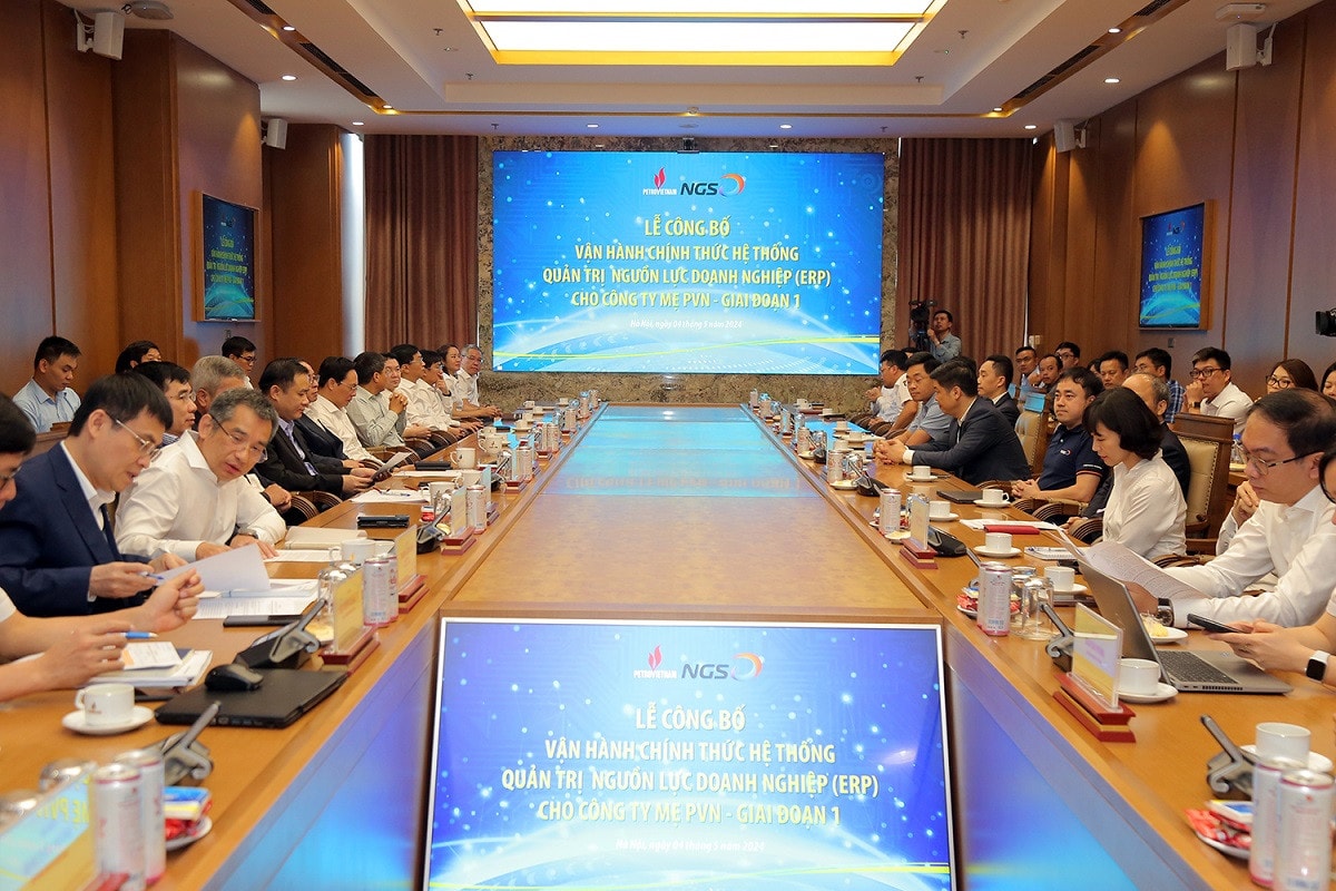 Toàn cảnh buổi lễ. Ảnh: Petrovietnam Petrovietnam vận hành hệ thống quản trị nguồn lực doanh nghiệp (ERP) -0