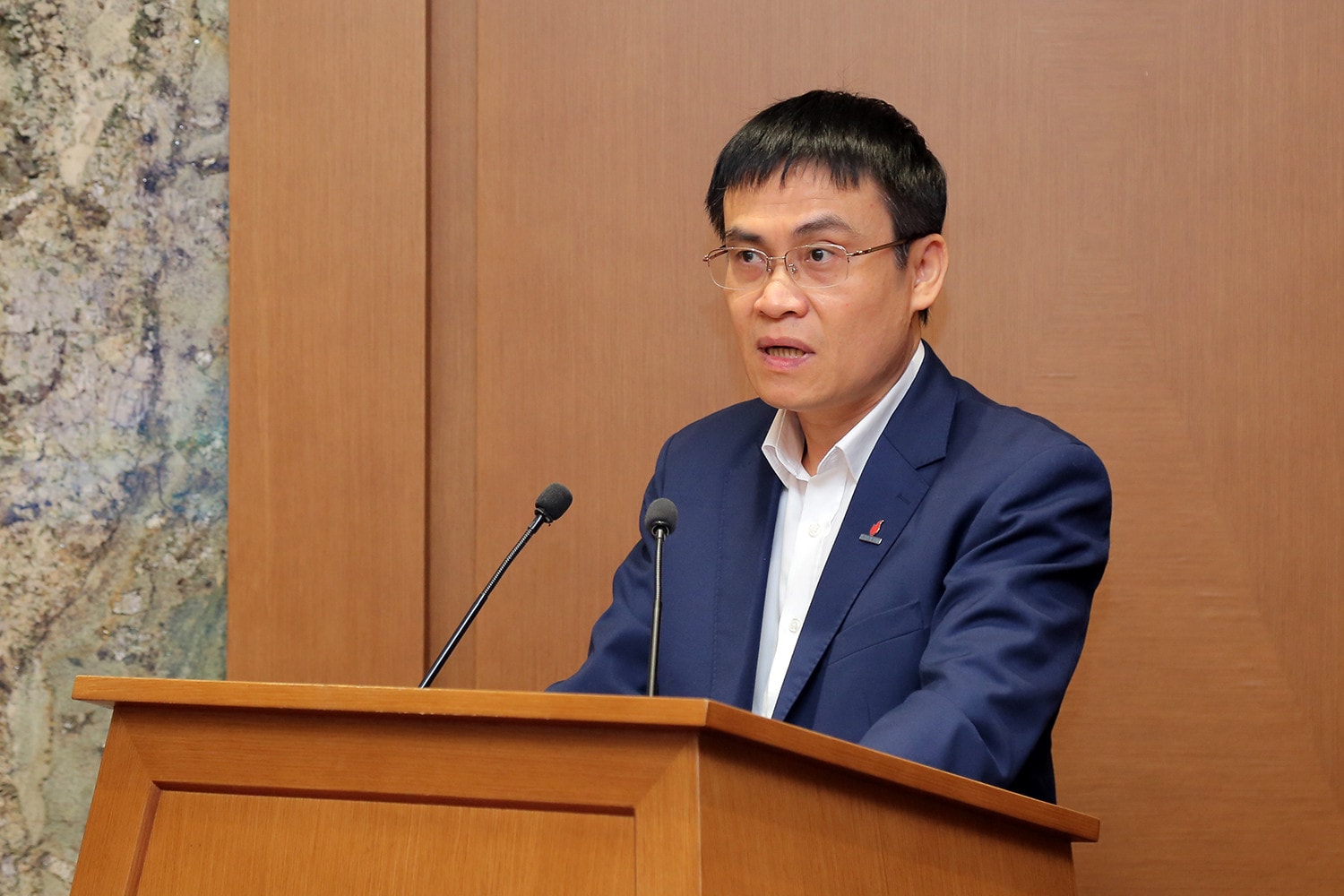 Ông Trương Quốc Lâm, Chánh Văn phòng Tập đoàn phát biểu tại buổi lễ. Ảnh: Petrovietnam Petrovietnam vận hành hệ thống quản trị nguồn lực doanh nghiệp (ERP) -0
