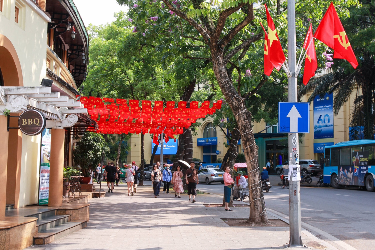 Hà Nội rực rỡ cờ hoa chào mừng kỷ niệm 70 năm chiến thắng Điện Biên Phủ -7
