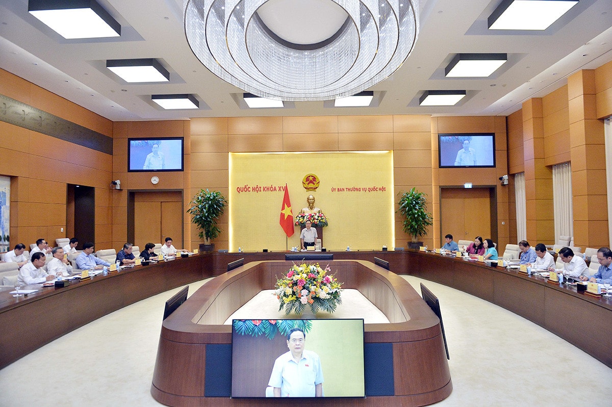 Phó Chủ tịch Thường trực Quốc hội Trần Thanh Mẫn chủ trì họp giao ban của Lãnh đạo Quốc hội và Thường trực các cơ quan của Quốc hội