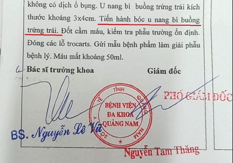 “Chẩn đoán một đàng, mổ một nẻo”, Bệnh viện Đa khoa Quảng Nam phải xin lỗi người bệnh -0
