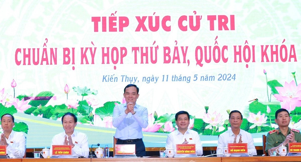 Phó Thủ tướng Chính phủ Trần Lưu Quang cùng Đoàn ĐBQH thành phố Hải Phòng tiếp xúc cử tri huyện Kiến Thụy - 0