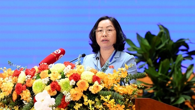 Phó Chủ tịch Tổng Liên đoàn Lao động Việt Nam Thái Thu Xương phát biểu tại Hội thảo. Ảnh: Lâm Hiển Phó Chủ tịch Tổng Liên đoàn Lao động Việt Nam Thái Thu Xương phát biểu tại Hội thảo. Ảnh: Lâm Hiển