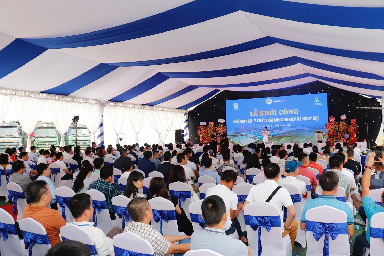 Quang cảnh buổi lễ. Ảnh: An Nhiên Lào Cai đẩy mạnh xử lý chất thải công nghiệp và nguy hại -0
