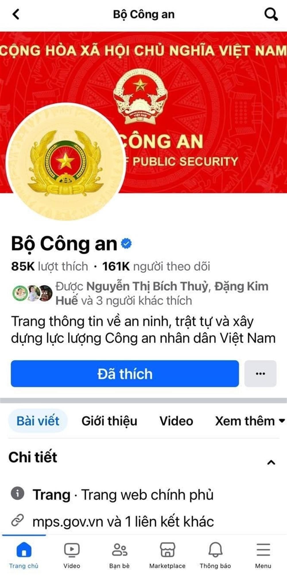 Cảnh báo thủ đoạn mạo danh Cổng Thông tin điện tử Bộ Công an -0