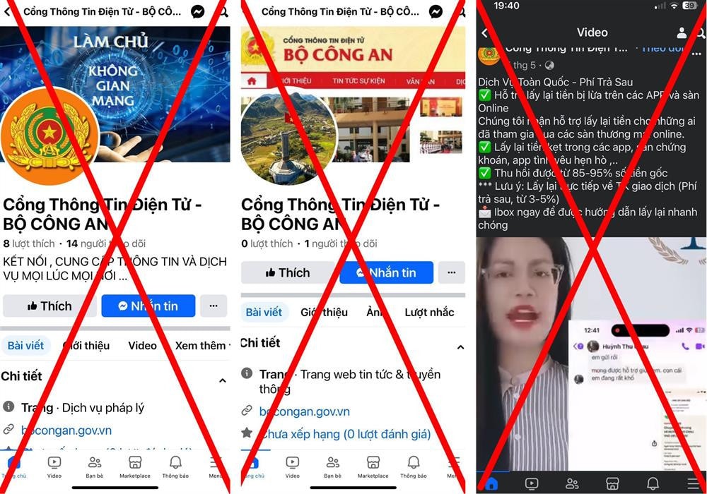 Cảnh báo thủ đoạn mạo danh Cổng Thông tin điện tử Bộ Công an -0